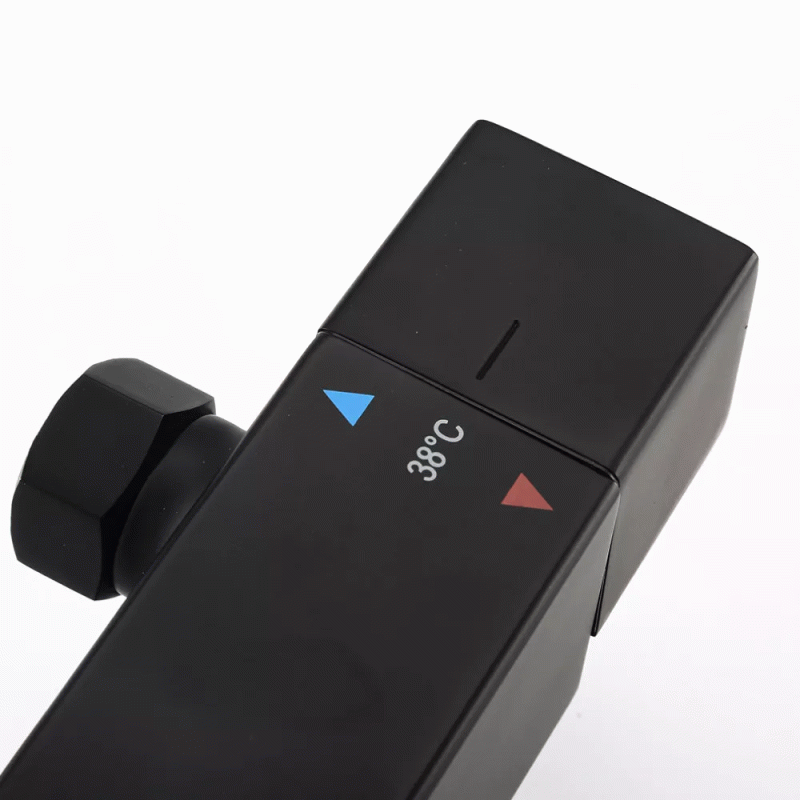 Душевая система GAPPO G2417-60 термостат, излив - переключатель на лейку, черный