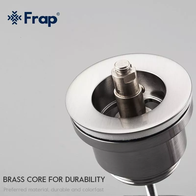 Донний клапан Frap F62-5, автомат, 1 1/4", сатин