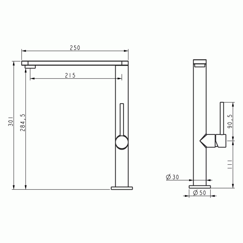 Смеситель для кухни WEZER EKO4G-01 brushed nickel