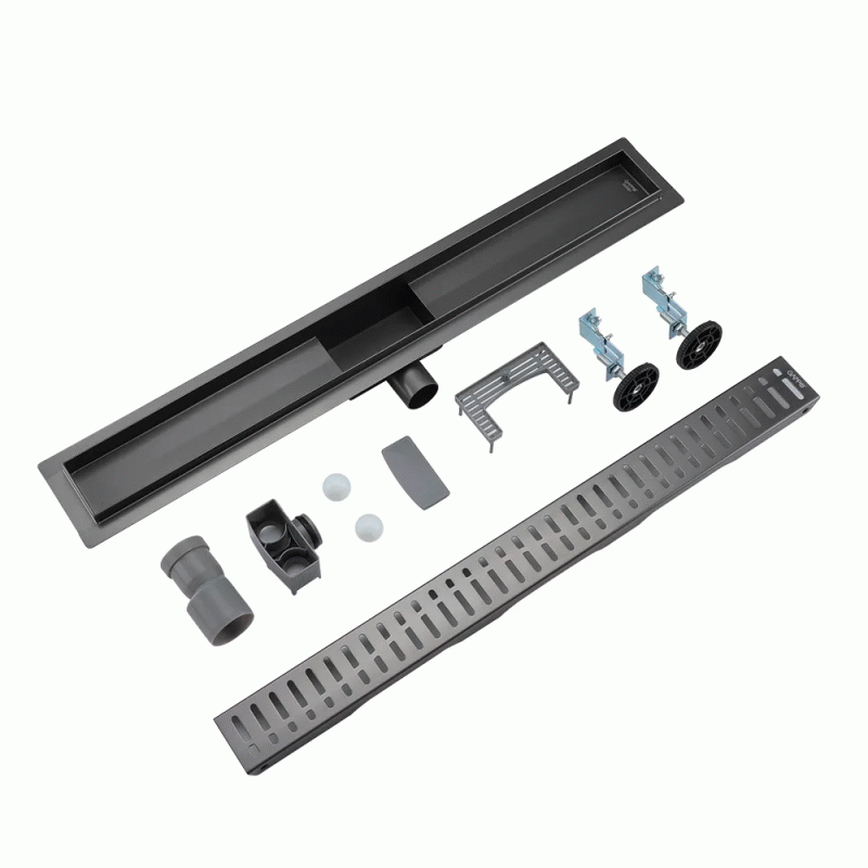 Душевой трап из нержавеющей стали GAPPO G86007-39 (Gungrey) 70*600мм