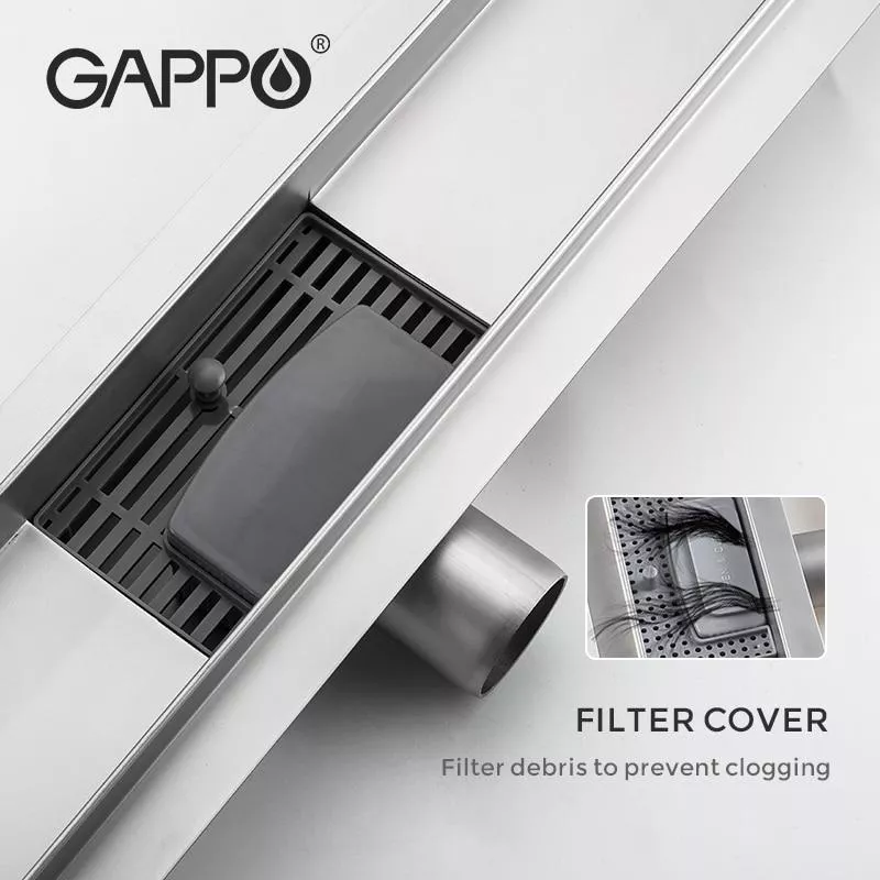 Душевой канал GAPPO G85007-2, 70х500 мм, нержавеющая сталь.