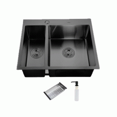 Мойка для кухни ITAL 575x485x215мм (3.0/0.8мм) ID 575 485-B PVD Black