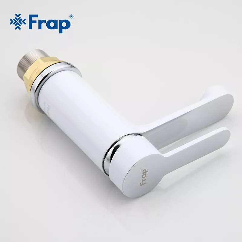 Смеситель для умывальника Frap F1041, белый/хром