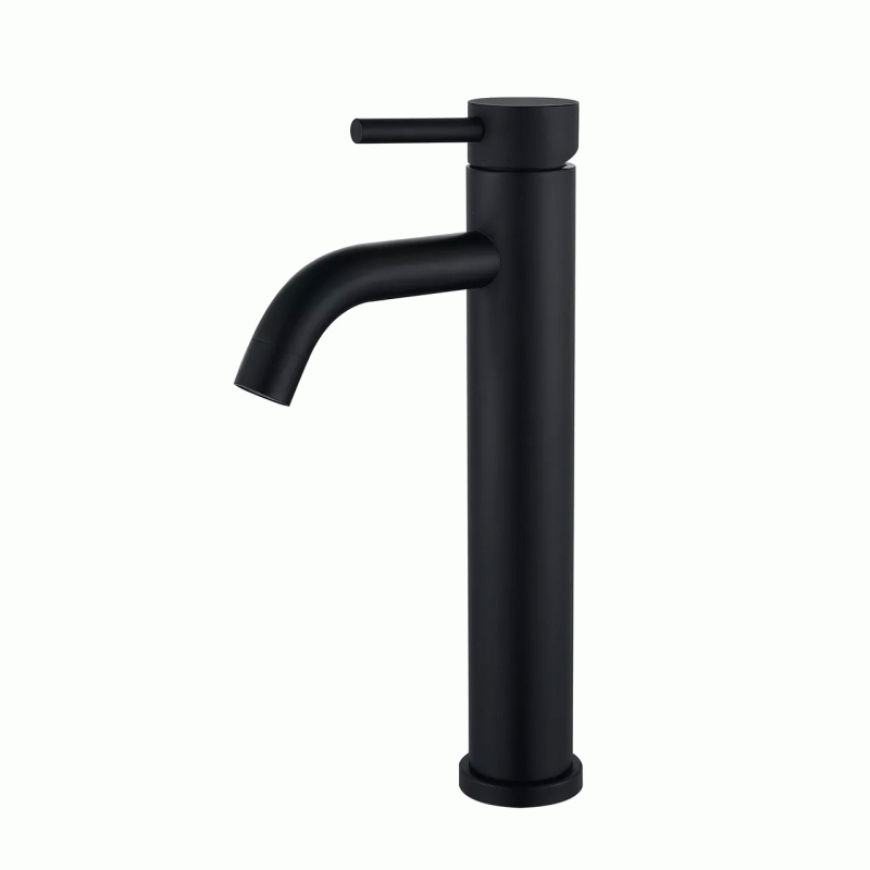 Смеситель для умывальника WEZER EKO11C-01-BLACK высокий