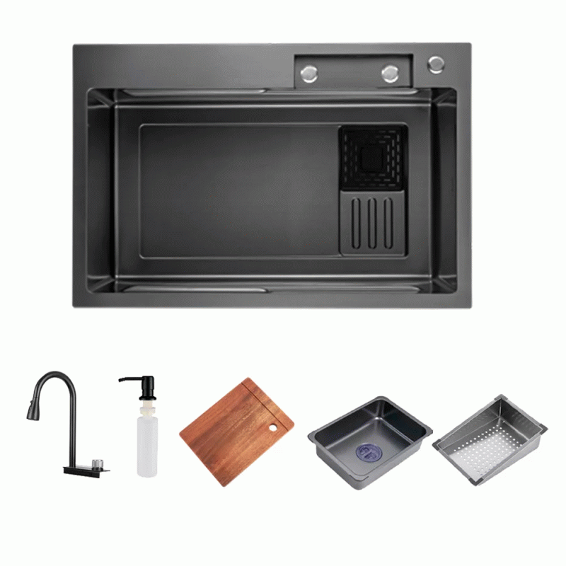 Мийка для кухні ITAL PROFI 750x450x215мм (3.0/0.8мм) ID 7545-BC PVD Black