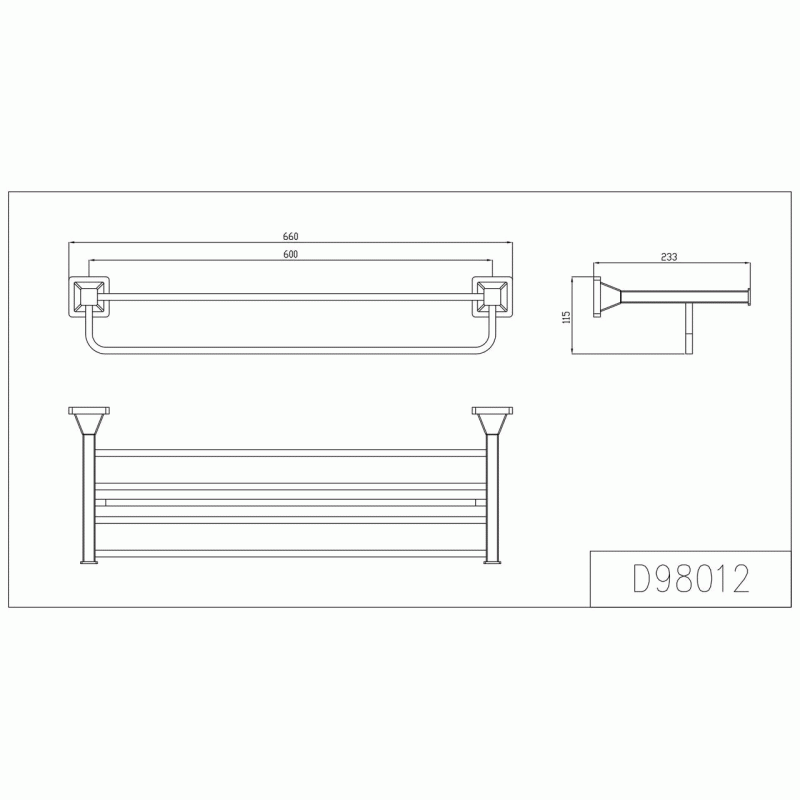 Полка с полотенцедержателем GAPPO G1924, хром