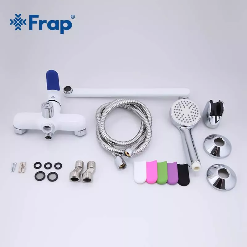 Смеситель для ванны Frap F2234, белый/хром
