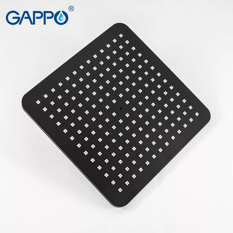 Душевая система с термостатом GAPPO G2491-6, излив - переключатель на лейку, черный