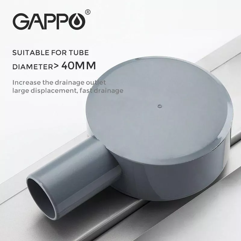 Линейный трап под плитку GAPPO G87007-4, 70х700 мм, нержавеющая сталь.