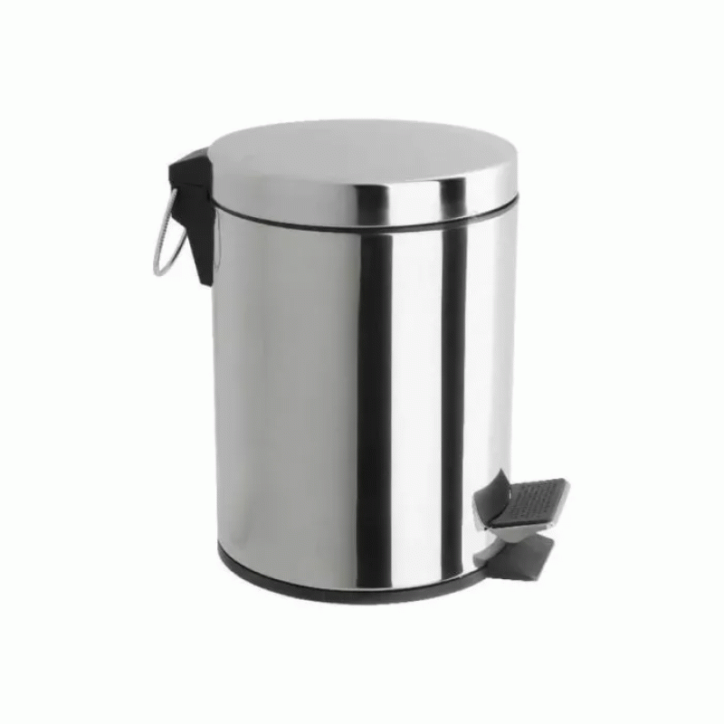 Мусорное ведро Frap F702, хром, 5 литров