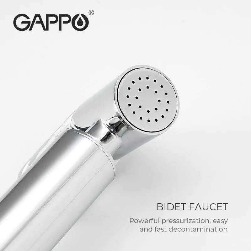 Смеситель с гигиенической лейкой GAPPO G2003-8, белый/хром