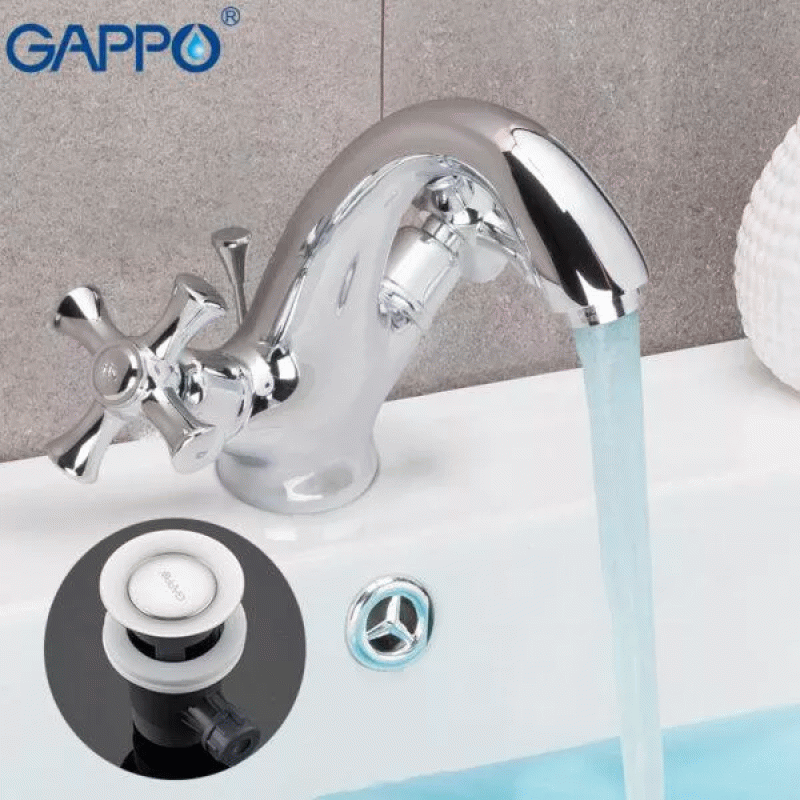Смеситель для умывальника GAPPO G1042, хром
