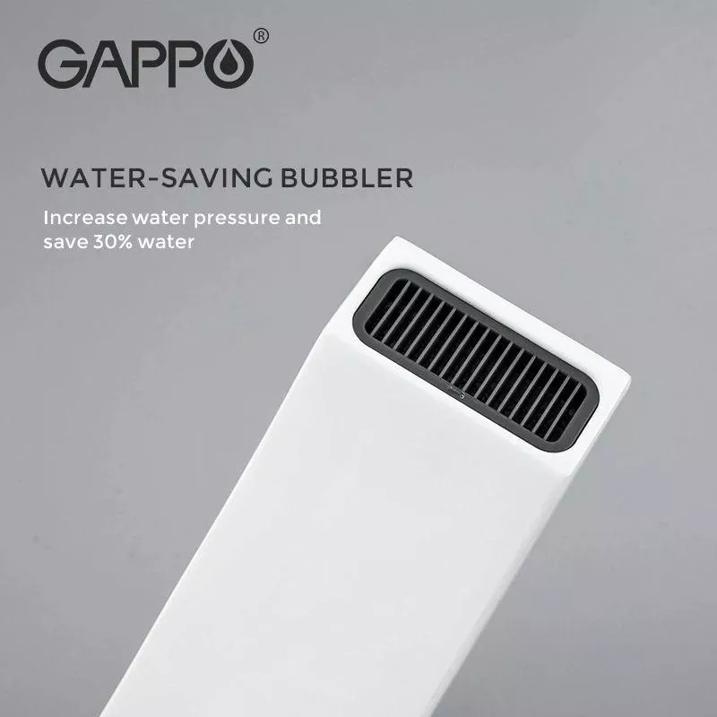 Смеситель для умывальника GAPPO G1007-50, белый/хром