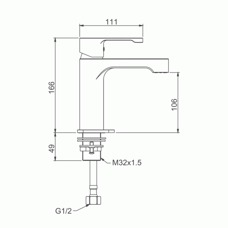 Смеситель для умывальника GAPPO G1002-8, белый/хром