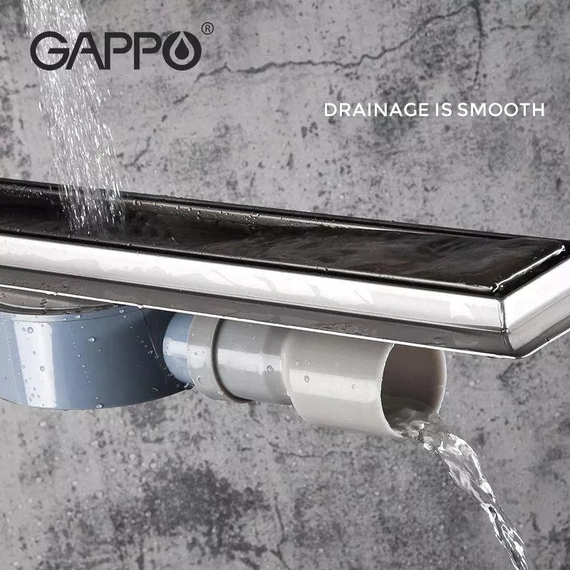Линейный трап под плитку GAPPO G87007-4, 70х700 мм, нержавеющая сталь.