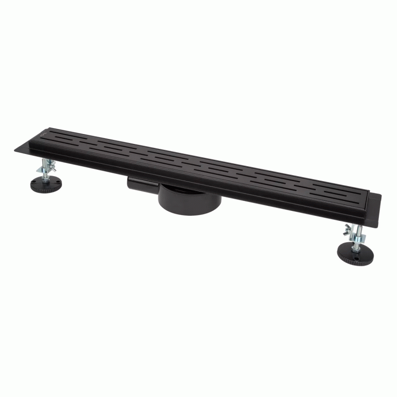 Душевой трап ITAL IT03-FT01/600B, 600 мм нержавеющая сталь, черный