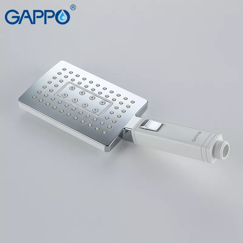 Душова система GAPPO G2407-8, вилив - перемикач на лійку, білий/хром