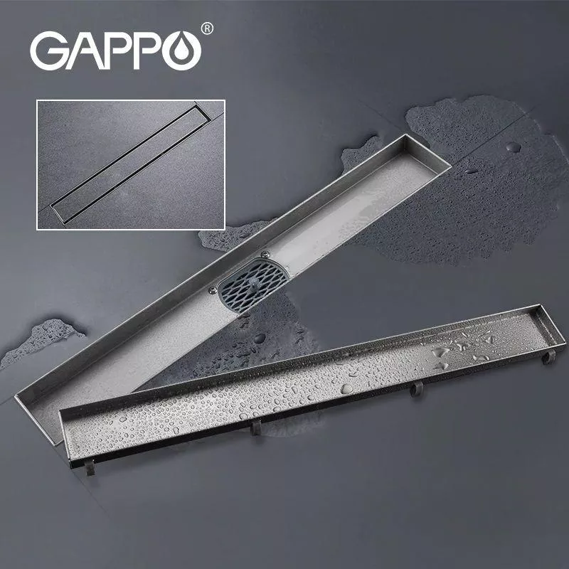 Линейный трап под плитку GAPPO G87007-4, 70х700 мм, нержавеющая сталь.