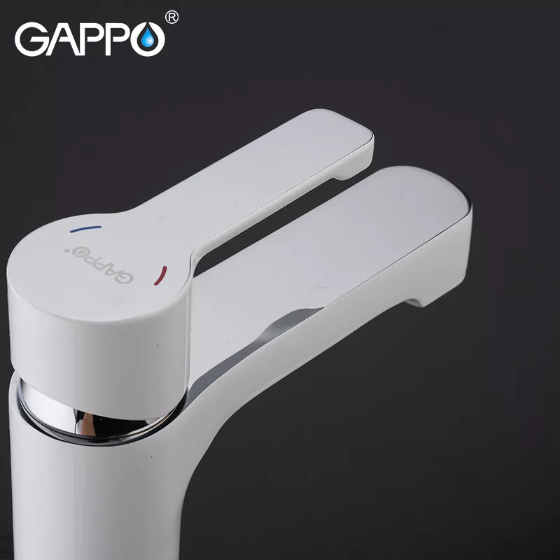 Смеситель для умывальника GAPPO G1002-8, белый/хром