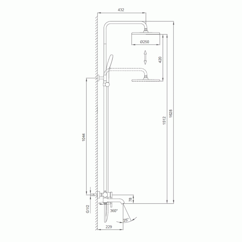 Душова система GAPPO G2406-6 чорний