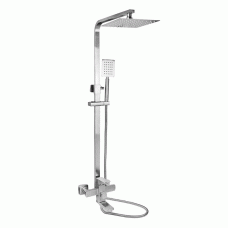 Душевая система WEZER PRO16-02, поворотный излив - переключатель на лейку/душ, нержавеющая сталь