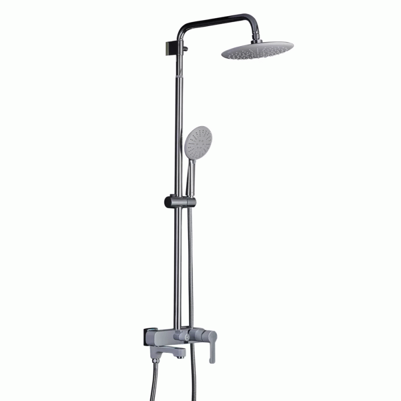 Душевая система GAPPO G2402-8, излив - переключатель на лейку, белый/хром