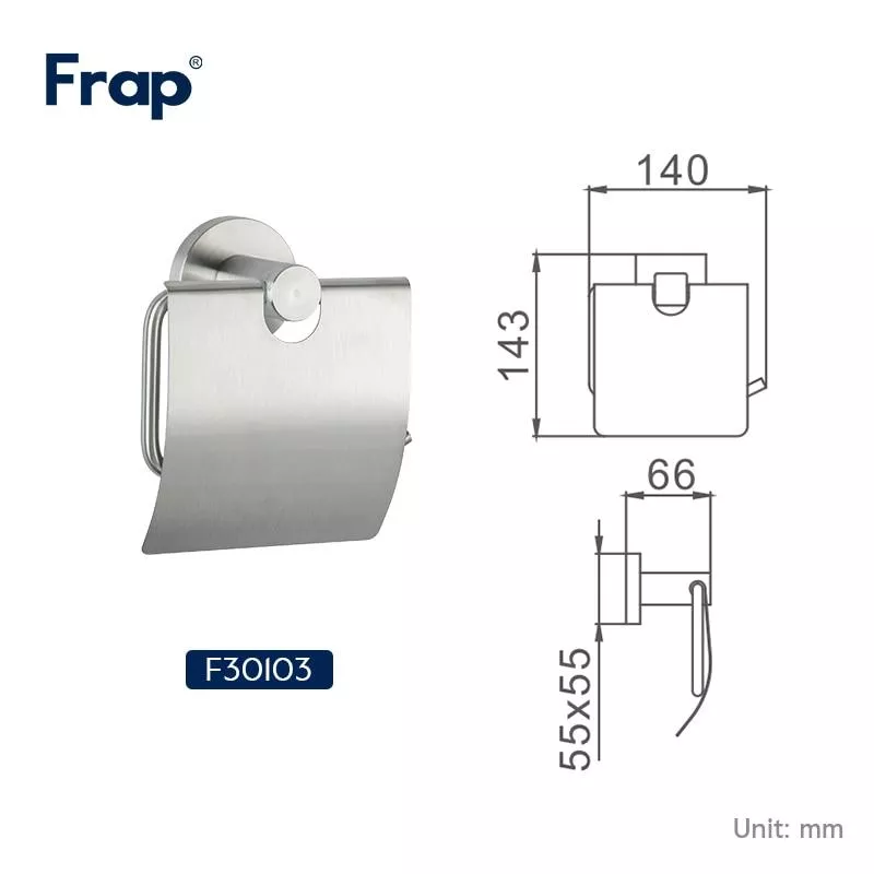 Бумагодержатель Frap F30103, нержавеющая сталь.