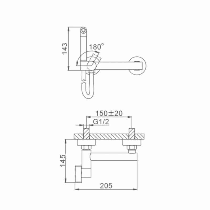 Гигиенический душ Frap F7510, хром