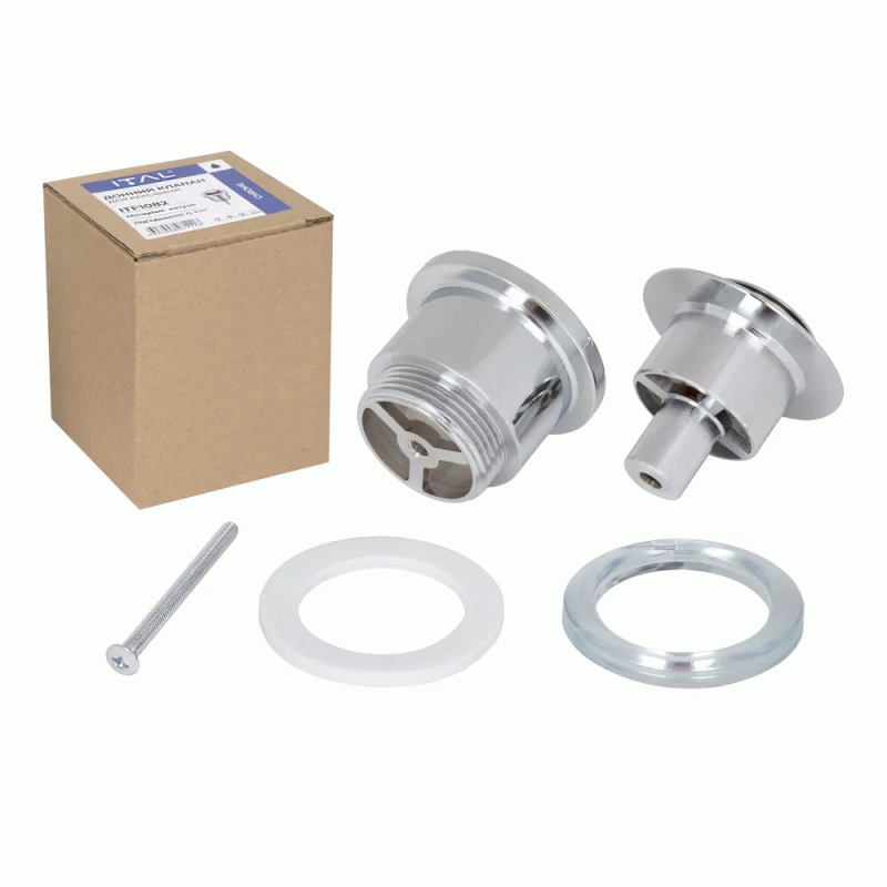 Донный клапан ITAL HF1082, автомат, Ø63мм 1 1/4", латунь, хром