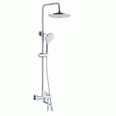 Душевая система Frap F2441 с поворотным изливом, белый/хром