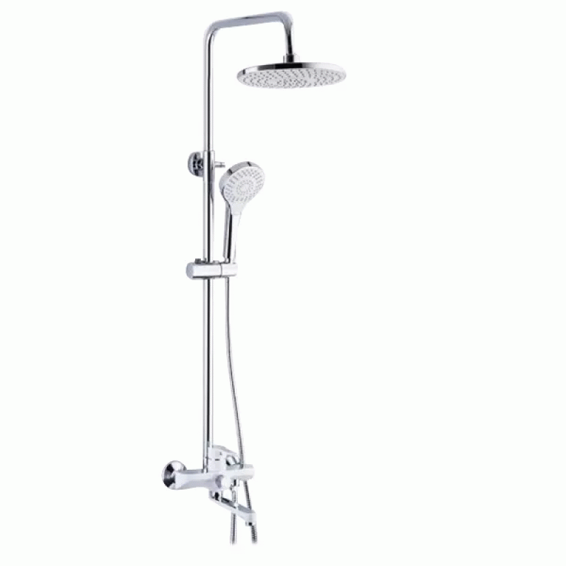 Душевая система Frap F2441 с поворотным изливом, белый/хром
