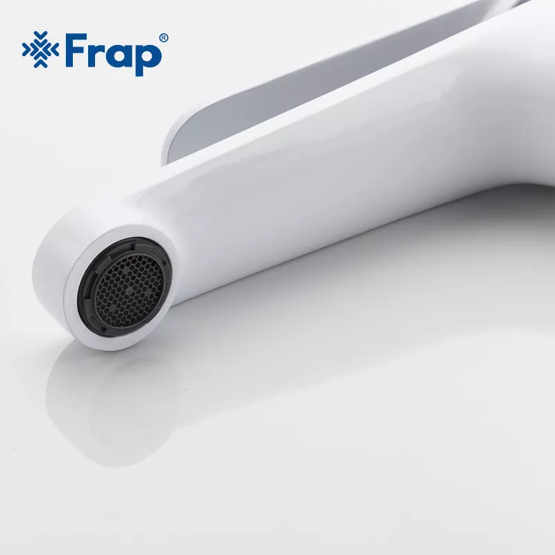 Смеситель для умывальника Frap F1045, белый/хром