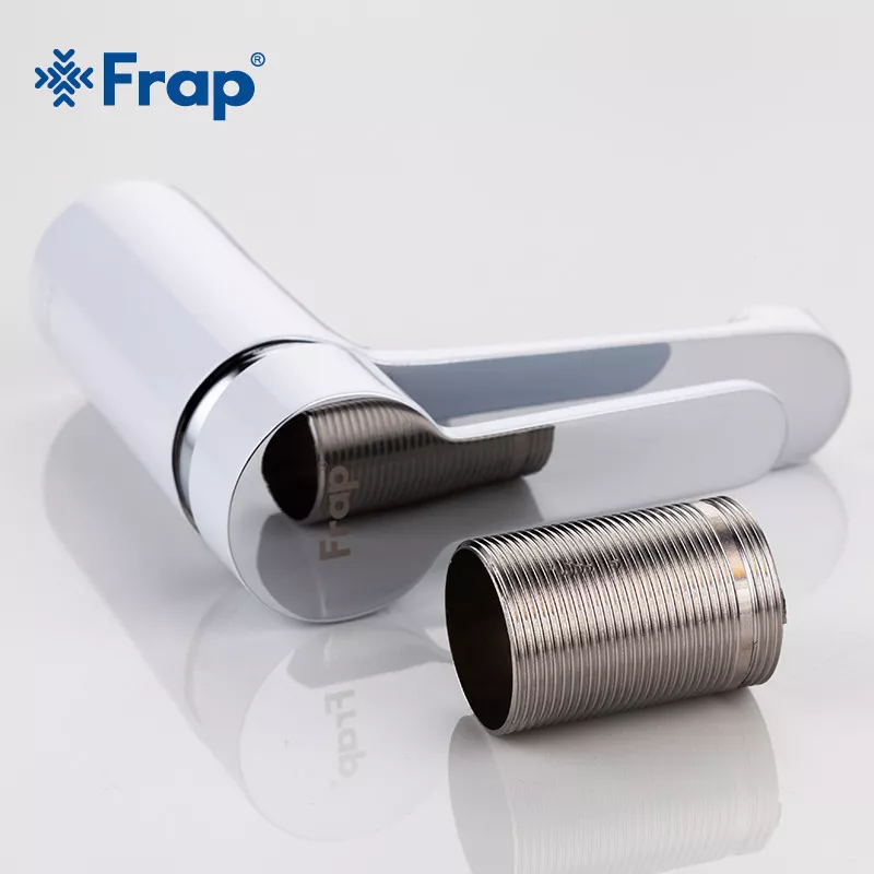 Смеситель для умывальника Frap F1041, белый/хром