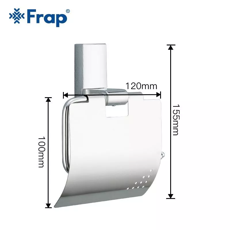 Паперотримач Frap F1803, білий/хром