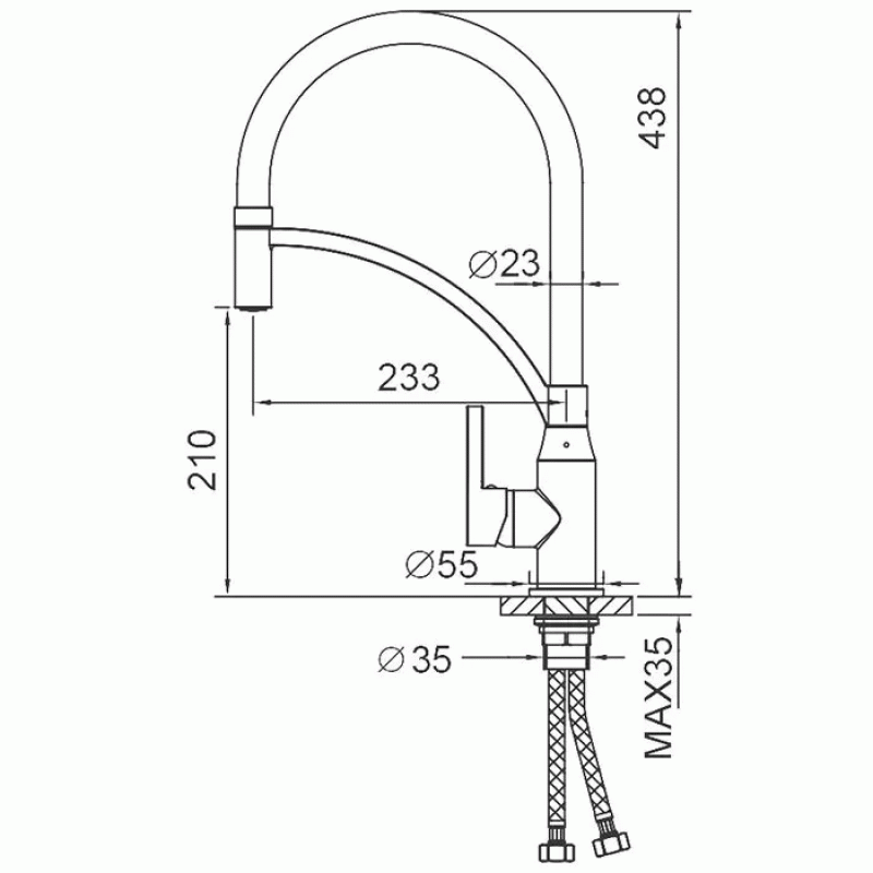 Смеситель для кухни Frap F4552-8 с гибким изливом, белый.