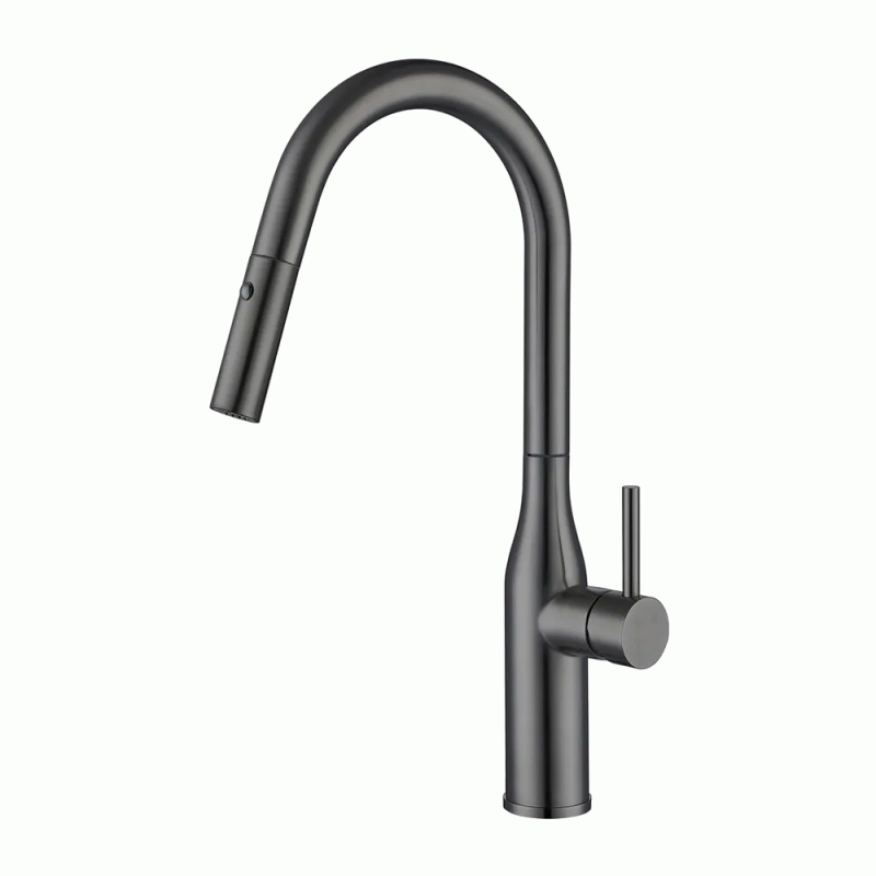 Змішувач висувний для кухні Gappo G4398-41 Графіт