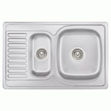 Кухонна мийка WEZER 7850(08) Satin 780x500x180 мм + сифон