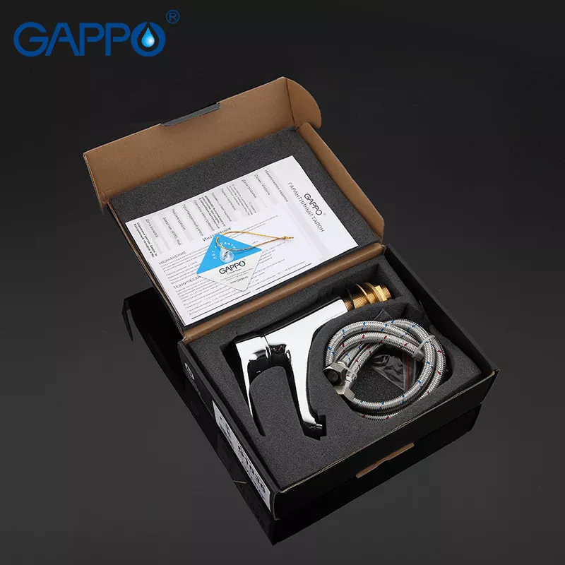 Смеситель для умывальника GAPPO G1036, хром