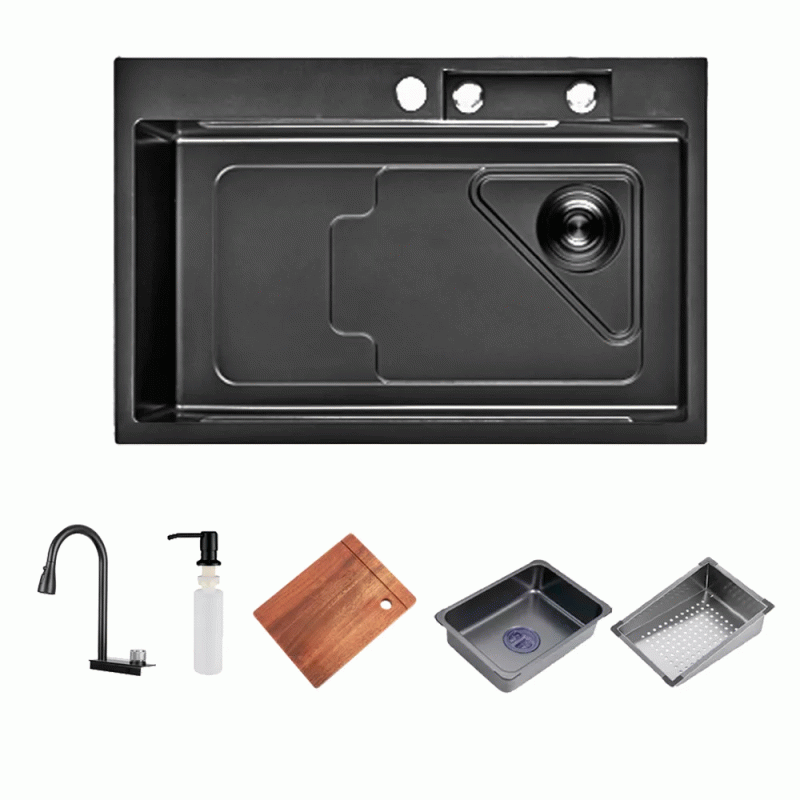 Мийка для кухні ITAL 720x460x215мм (3.0/0.8мм) ID 7246-BC PVD Black