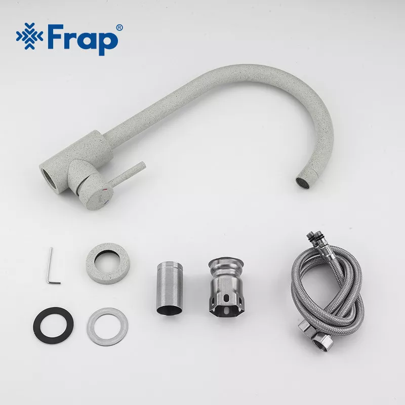 Смеситель для кухни Frap F40899-2, светло-серый