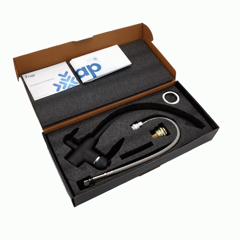 Змішувач для кухні на дві води Frap F4399-7, чорний