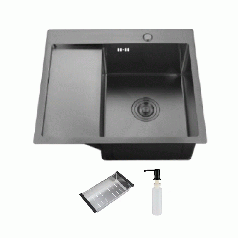 Мийка для кухні ITAL 580x510x215мм (3.0/0.8 мм) ID 5851 R-B PVD Black