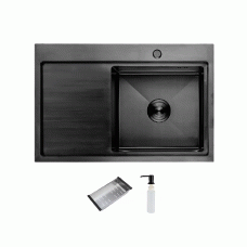Мийка для кухні ITAL 780x500x215мм (3.0/0.8 мм) ID 7850 R-B PVD Black