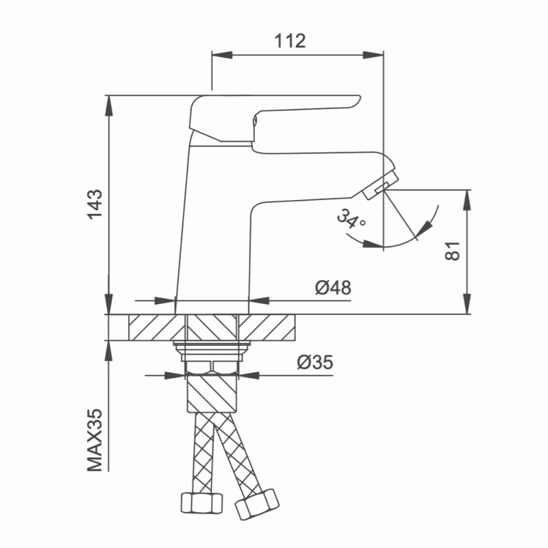 Смеситель для умывальника Frap F1017-6