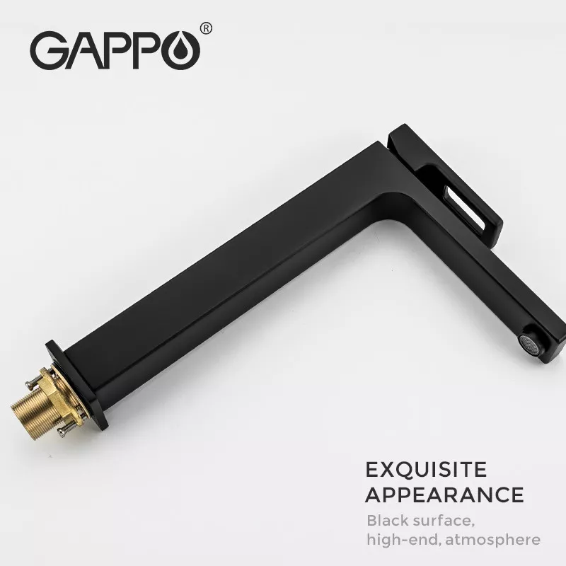 Смеситель для умывальника GAPPO G1017-62, черный