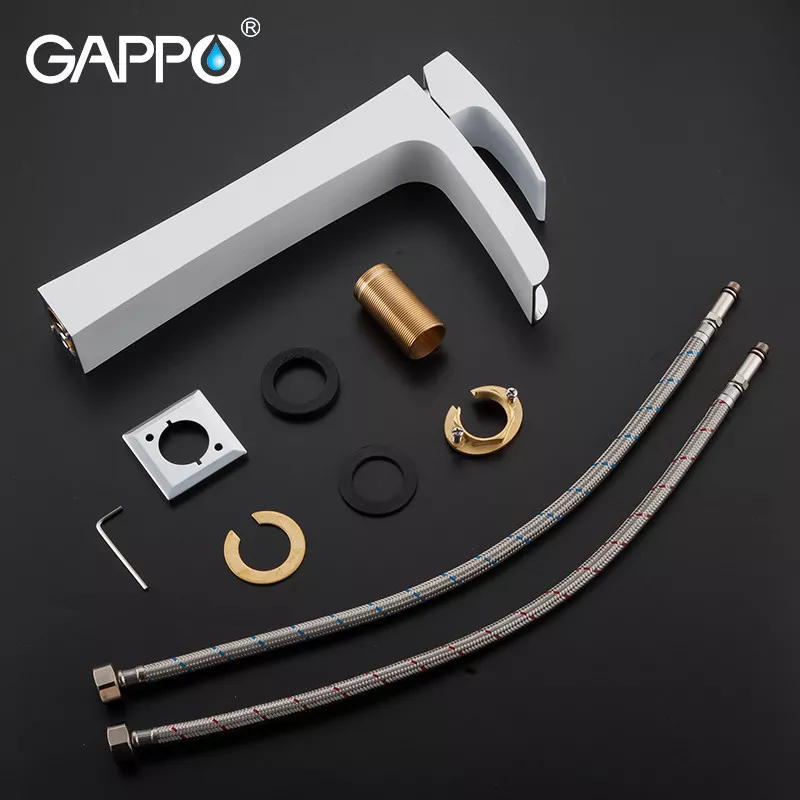 Смеситель для умывальника GAPPO G1007-31, белый/хром