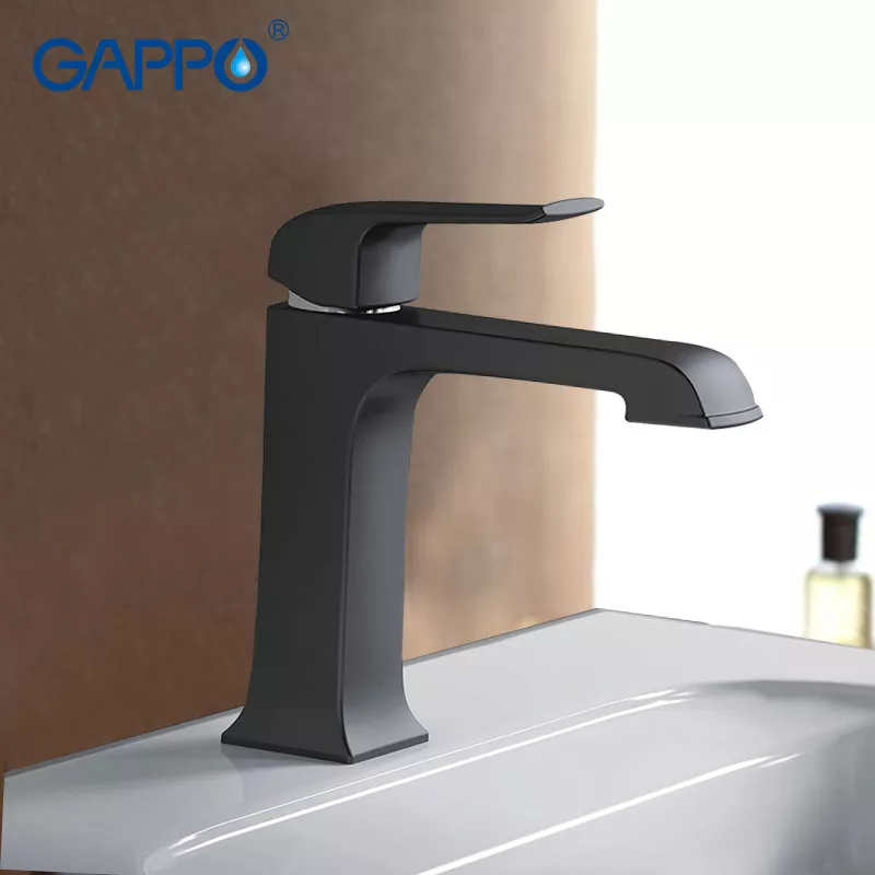 Змішувач для умивальника GAPPO G1050, чорний