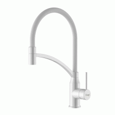 Смеситель для кухни Frap F4552-8 с гибким изливом, белый.