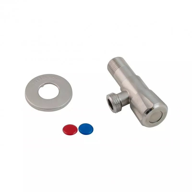 Кран приладовий WEZER SOL21В-15 1/2"x3/4" нержавіюча сталь