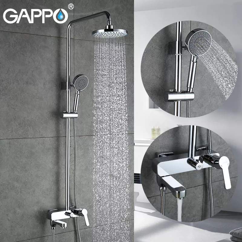 Душевая система GAPPO G2402, излив - переключатель на лейку, хром